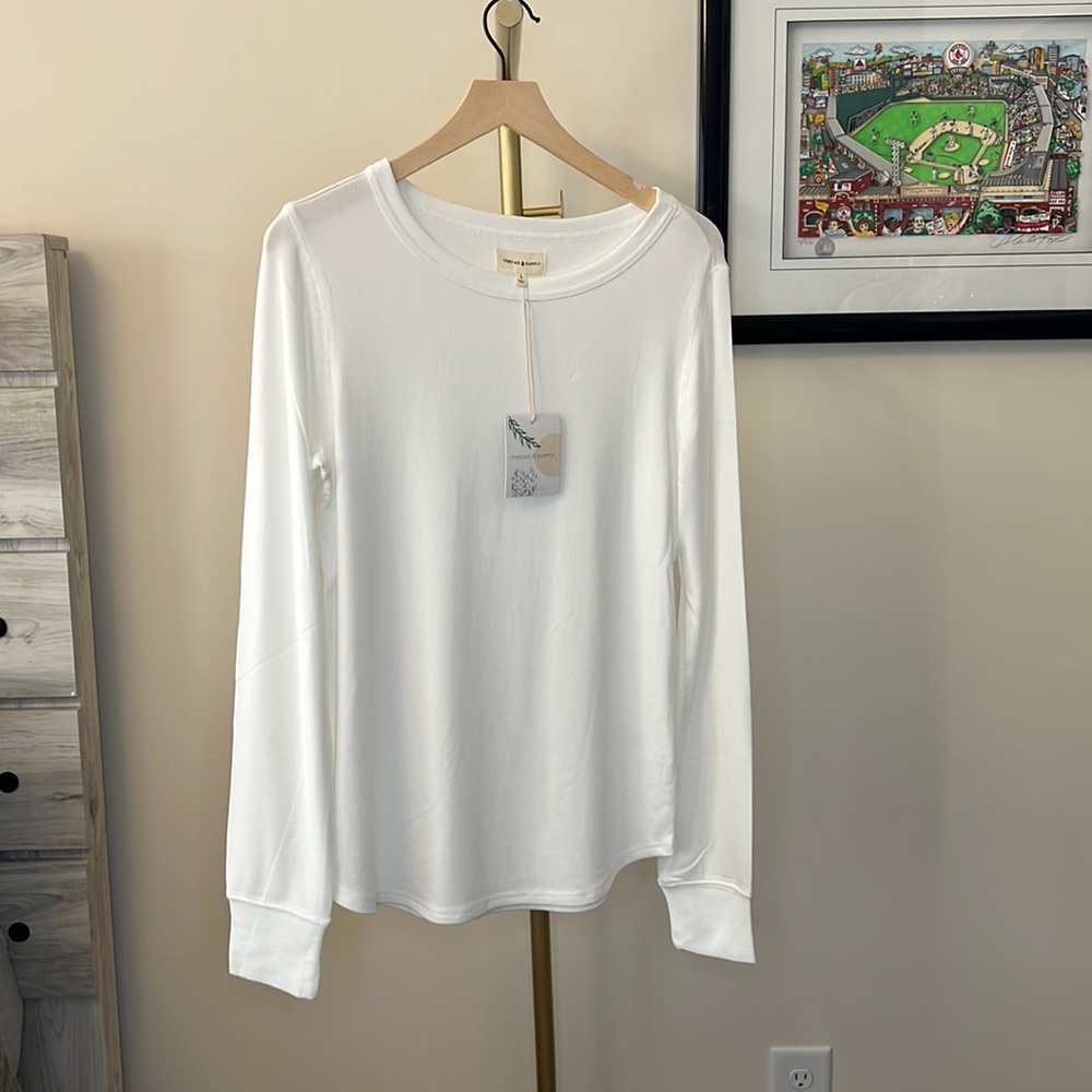 NWT!! Long sleeve white Thread Supply - Picture 1 of 1